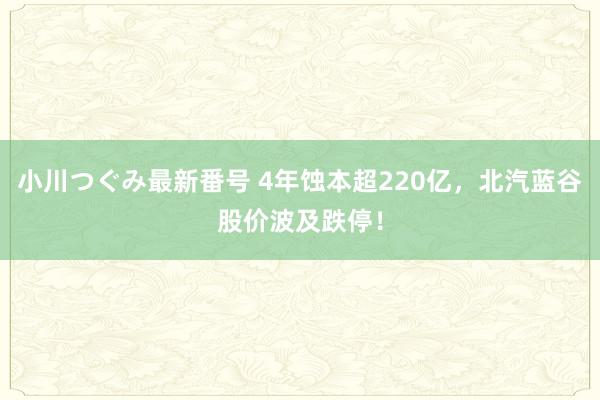 小川つぐみ最新番号 4年蚀本超220亿，北汽蓝谷股价波及跌停！