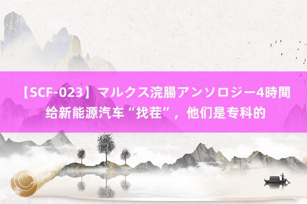 【SCF-023】マルクス浣腸アンソロジー4時間 给新能源汽车“找茬”，他们是专科的