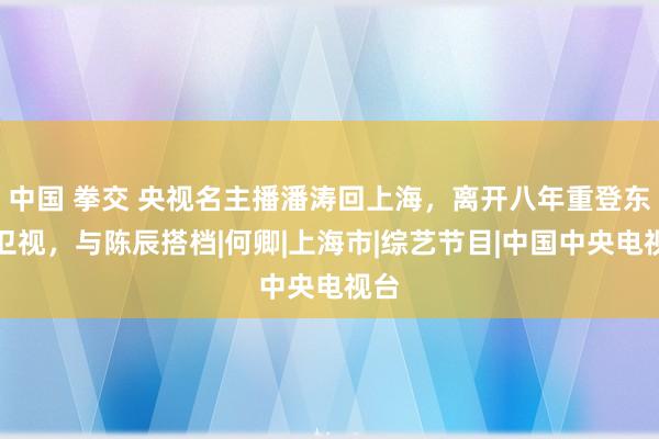 中国 拳交 央视名主播潘涛回上海，离开八年重登东方卫视，与陈辰搭档|何卿|上海市|综艺节目|中国中央电视台