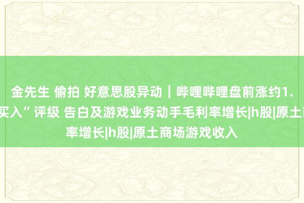 金先生 偷拍 好意思股异动｜哔哩哔哩盘前涨约1.4% 机构予“买入”评级 告白及游戏业务动手毛利率增长|h股|原土商场游戏收入