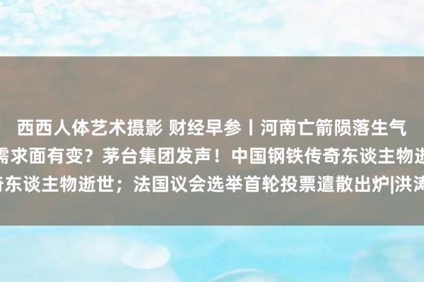 西西人体艺术摄影 财经早参丨河南亡箭陨落生气，天兵科技复兴；基本需求面有变？茅台集团发声！中国钢铁传奇东谈主物逝世；法国议会选举首轮投票遣散出炉|洪涛|沈文荣|公司法