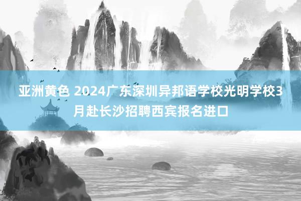 亚洲黄色 2024广东深圳异邦语学校光明学校3月赴长沙招聘西宾报名进口